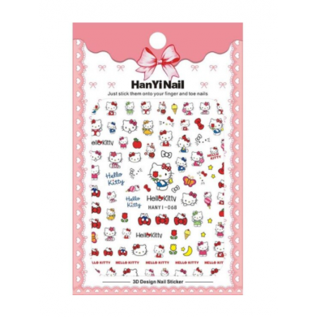 Наклейки для нігтів 068 Disney Hello Kitty Хеллоу Кітті, мультики з доставкою по Україні