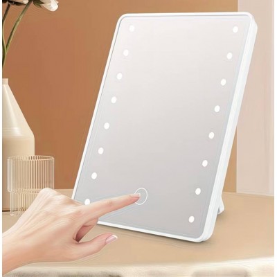 Настільне дзеркало з LED-підсвіткою, поворотне, 22х16см з доставкою по Україні