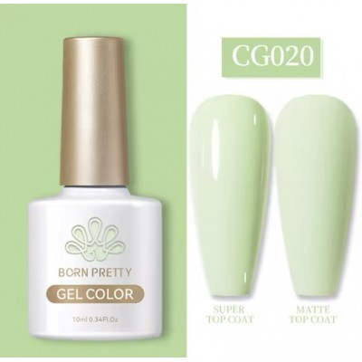 Гель-лак Born Pretty Green Series CG-20 Green River, молочний лаймовий, 10 мл