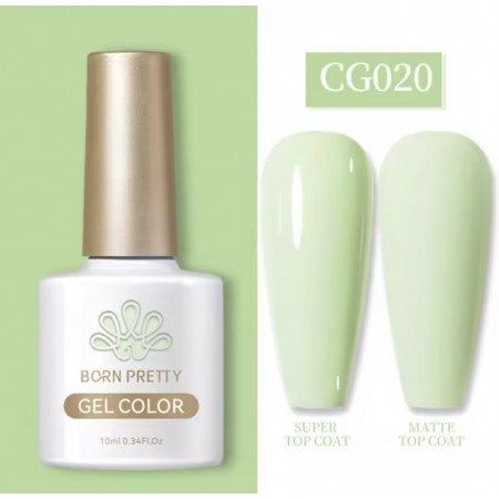 Гель-лак Born Pretty Green Series CG-20 Green River, молочний лаймовий, 10 мл з доставкою по Україні