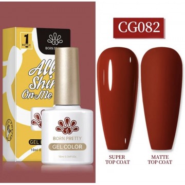Гель-лак Born Pretty CG-082 Dark Red, бордовий гранат, 10 мл