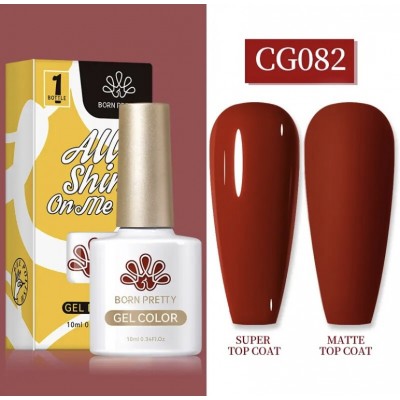 Гель-лак Born Pretty CG-082 Dark Red, бордовий гранат, 10 мл