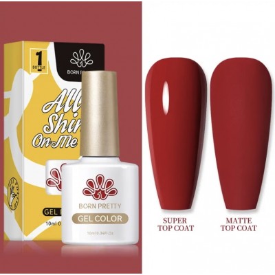 Гель-лак Born Pretty CG-087 Crazy Red, червоно-вишневий, 10 мл