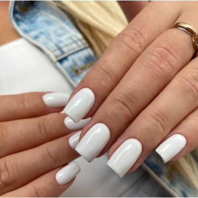 Накладні нігті Kitty Nail класичні білі, форма квадрат, середні, 24 шт з доставкою по Україні