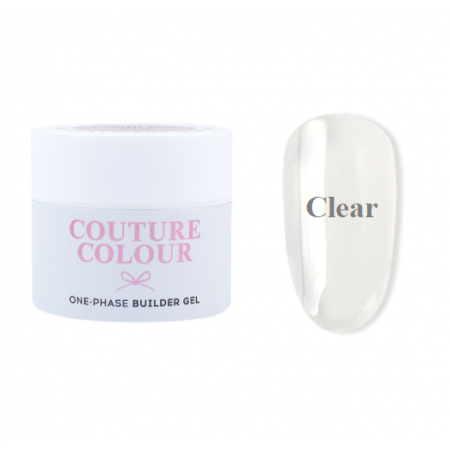 Гель для нарощування нігтів однофазний Couture Colour Clear прозорий, 15 мл з доставкою по Україні