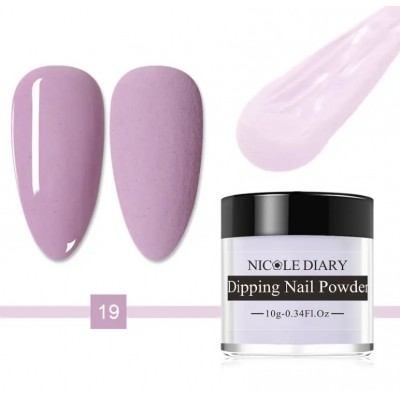 Акрилова пудра Nicole Diary Light Purple 19 пастельний фіолетовий, 10 мл