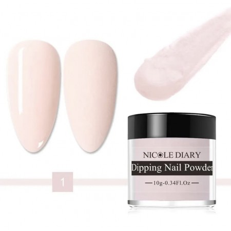 Акрилова пудра Nicole Diary Light Nude 01 нюд, 10 г з доставкою по Україні
