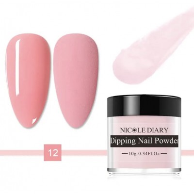 Акрилова пудра Nicole Diary Light Pink 12 пастельний рожевий, 10 мл