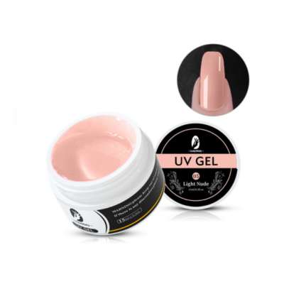 Гель для нарощування нігтів Lady Misty Light Nude Gel UV будівельний 05, натуральний, 15 мл з доставкою по Україні