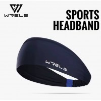 Спортивная повязка на голову WRELS, тёмно-синяя