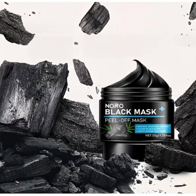 Чорна маска-плівка Noro Black Mask Peel-Off Mask для очищення пор з бамбуковим вугіллям, 50 г з доставкою по Україні