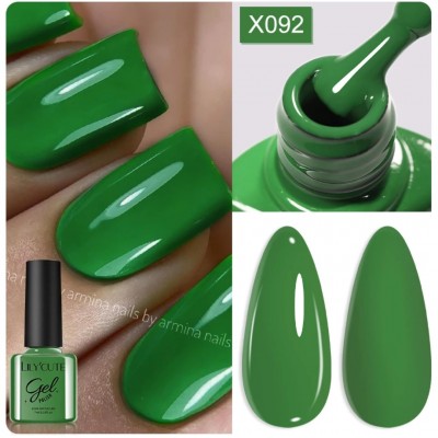Гель-лак Lilycute LC-092, класичний зелений, 7 мл