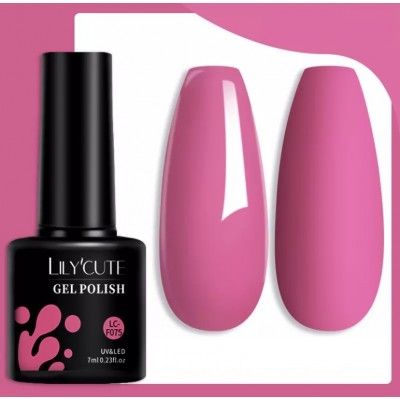 Гель-лак Lilycute F-075, рожевий бузок, 7 мл