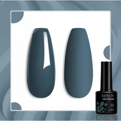 Гель-лак Lilycute LC-F052  Vintage синьо-нефритовий, 7 мл