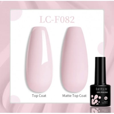 Гель-лак Lilycute F-082 яскравий молочний рожевий, 7 мл