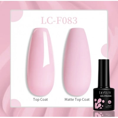 Гель-лак Lilycute F-083 насичений ніжний рожевий, 7 мл