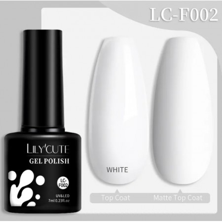 Гель-лак Lilycute LC-002 класичний білий, 7 мл з доставкою по Україні