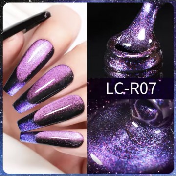 Гель-лак Lilycute Cat Eye 9D LC-R07 фіолетова галактика, 7 мл