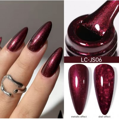 Гель-лак Lilycute LC-JS 06 вишневий з блиском, 7 мл