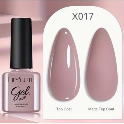 Гель-лак Lilycute F-017 світлий попелястий лавандовий, 7 мл