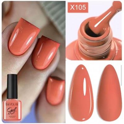 Гель-лак Lilycute X-105 Nude Rose, пастельний кораловий, 7 мл