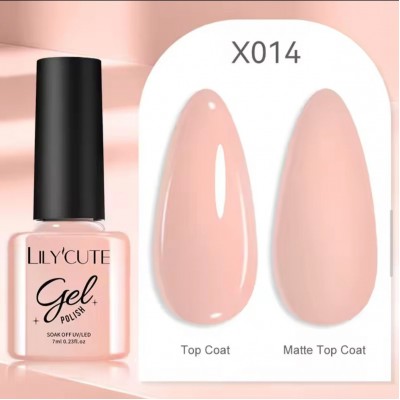 Гель-лак Lilycute X-014 світлий лососевий, 7 мл