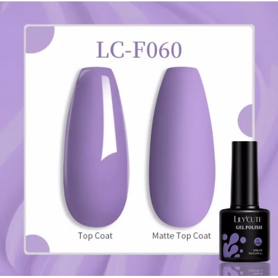 Гель-лак Lilycute F-060 лавандовий, 7 мл