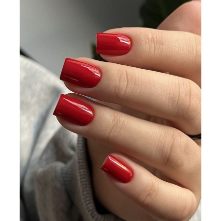 Накладні нігті Kitty Nail класичні червоні, форма квадрат, середні, глянцеві, 24 шт з доставкою по Україні