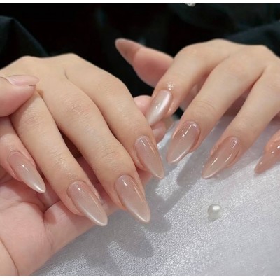 Накладні нігті Do It Yourself  Cat Eyes котяче око, нюдові, мигдаль, середні, 24 шт