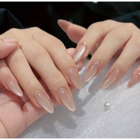 Накладні нігті Do It Yourself  Cat Eyes котяче око, нюдові, мигдаль, середні, 24 шт з доставкою по Україні