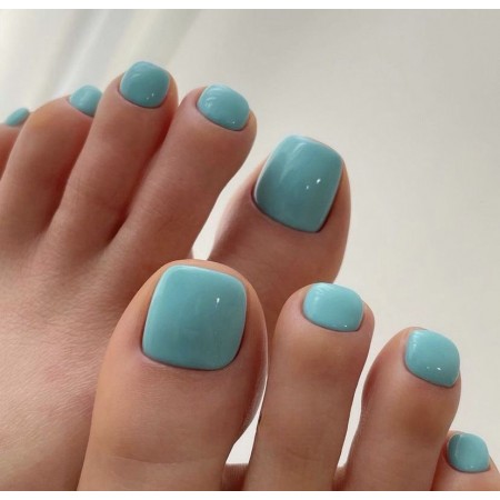 Накладні нігті для ніг Kitty Nail ніжно-блакитні, 24 шт з доставкою по Україні