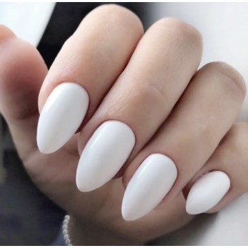 Накладні нігті Kitty Nail білі, форма мигдаль, середні, 24 шт