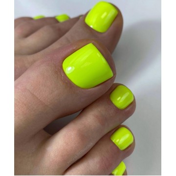 Накладні нігті для ніг Kitty Nail жовті неонові, 24 шт
