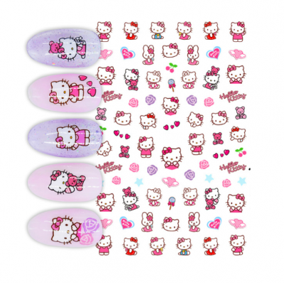 Наклейка для нігтів WG308  Disney Hello Kitty, хело Кітті
