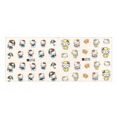 Слайдер-дизайн для нігтів 776,779 Hello Kitty, Кітті з доставкою по Україні