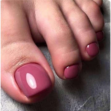 Накладні нігті для ніг Kitty Nail димчасті лілові, форма квадрат, 24 шт