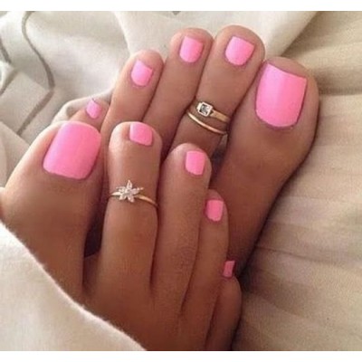 Накладні нігті для ніг Kitty Nail ніжно-рожеві, 20 шт