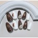 Накладні нігті Press On Nail осіння феєрія, форма мигдаль, середні, 24 шт з доставкою по Україні