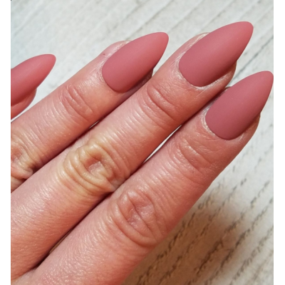 Накладні нігті Kitty Nail матові бежеві, загострений мигдаль, середні, 24 шт з доставкою по Україні