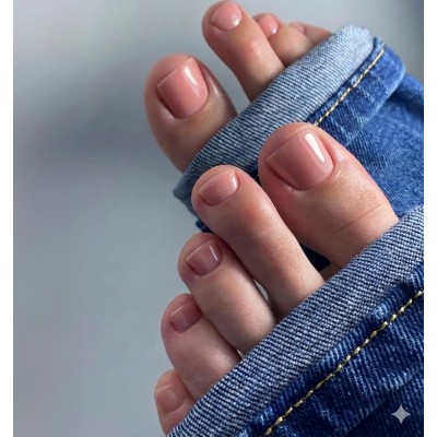 Накладні нігті для ніг Kitty Nail нюдові бежеві, 24 шт з доставкою по Україні