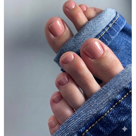 Накладні нігті для ніг Kitty Nail нюдові бежеві, 24 шт з доставкою по Україні