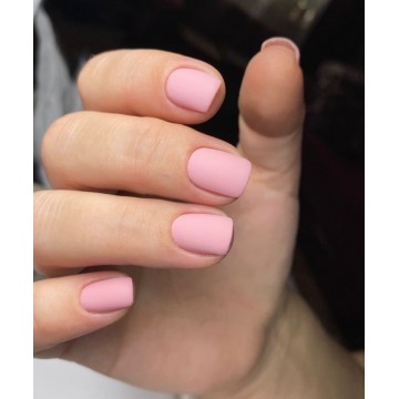 Накладні нігті Kitty Nail матові рожеві, форма квадрат, короткі, 24 шт