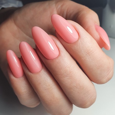Накладні нігті Kitty Nail, коралові, форма мигдаль, середні, 24 шт з доставкою по Україні