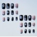 Накладні нігті Beautiful Nail новорічний френч, форма квадрат, середні, 24 шт з доставкою по Україні
