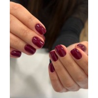 Накладні нігті Kitty Nail вишневі, форма квадрат, короткі, 24 шт