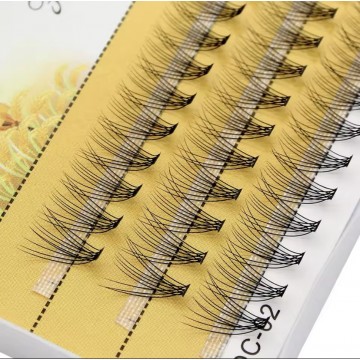 Накладні пучкові вії Nesura Eye Lashes 10d, вигин C, 13 мм