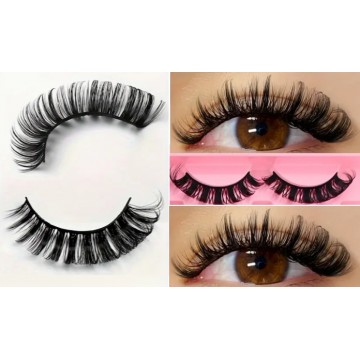 Накладні вії Fashion EyeLashes 7613-12-1 ефект промінчики зукручені, 1 пара