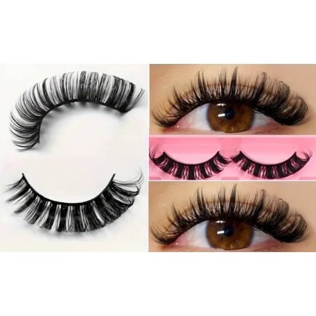 Накладні вії Fashion EyeLashes 7613-12-1 ефект промінчики зукручені, 1 пара з доставкою по Україні
