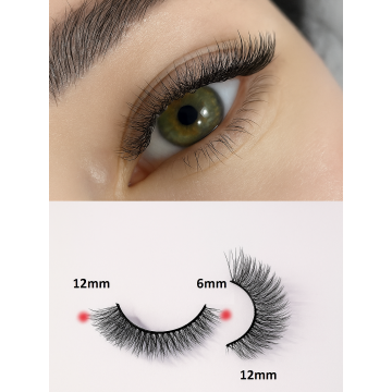 Накладні вії Fashion EyeLashes 7613-12-3 ефект класичний, 1 пара