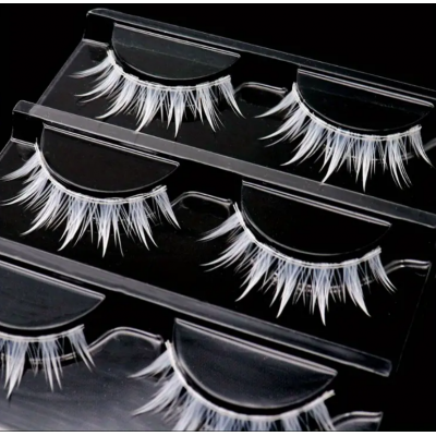 Накладні вії Kitty Eye Lashes білі промінчики, 3 пари з доставкою по Україні